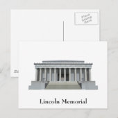 Postkarte: Lincoln Memorial: Washington DC Postkarte (Vorne/Hinten)