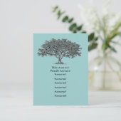 Postkarte - Liste der Familienbaum (Stehend Vorderseite)