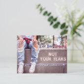 Postkarte Live Your Dreams (Stehend Vorderseite)
