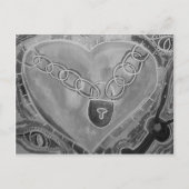 Postkarte "Locked Heart" (Vorderseite)