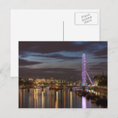 Postkarte: London Eye and Thames River at night Postkarte (Vorne/Hinten)