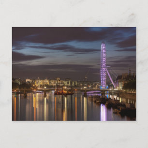 Postkarte: London Eye and Thames River at night Postkarte