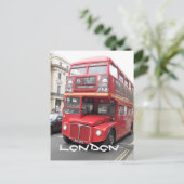 Postkarte London Red Bus (Stehend Vorderseite)