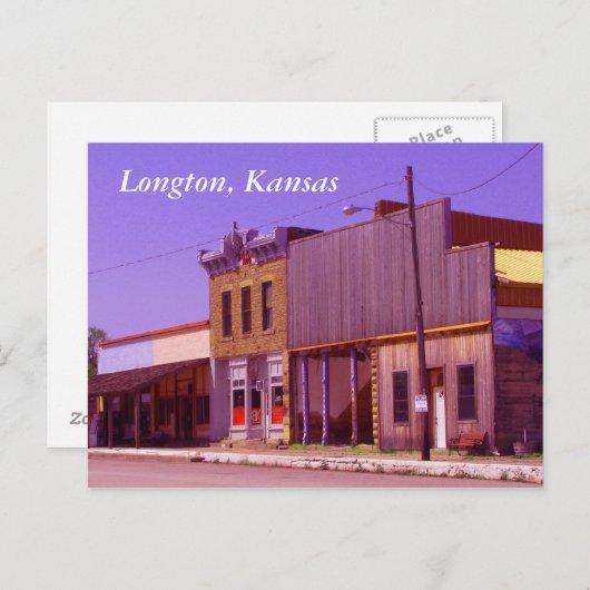 Postkarte: Longton, Kansas Postkarte (Vorne/Hinten)