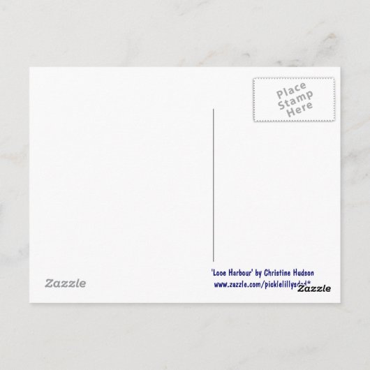 Postkarte "Looe Harbor" (Rückseite)