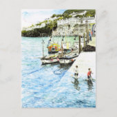Postkarte "Looe Harbor" (Vorderseite)