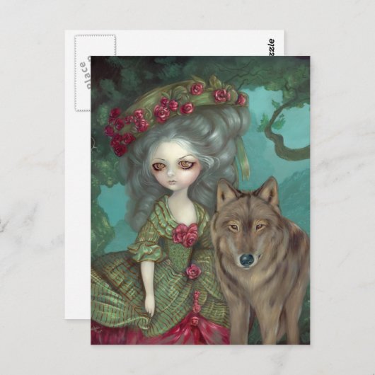 Postkarte "Loup-Garou: La Foret" (Vorne/Hinten)