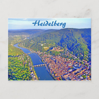Postkarte - Luftaufnahme von Heidelberg