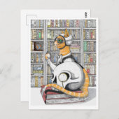 Postkarte: Luftfahrt für Katzen Postkarte (Vorne/Hinten)