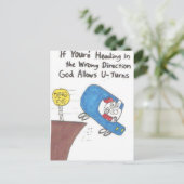 Postkarte - lustige Kirchenschilder (Stehend Vorderseite)