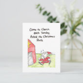 Postkarte lustiger Kirchenzeichen, animiert (Stehend Vorderseite)