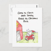 Postkarte lustiger Kirchenzeichen, animiert (Vorne/Hinten)