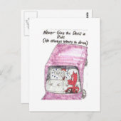 Postkarte lustiger kirchlicher Redewendungen (Vorne/Hinten)