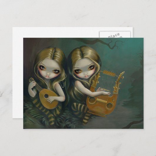 Postkarte "Lute and Lyre" (Vorne/Hinten)