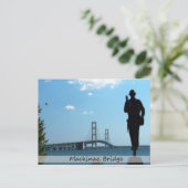 Postkarte/Mackinac-Brücke Postkarte (Stehend Vorderseite)