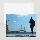 Postkarte/Mackinac-Brücke Postkarte (Vorne/Hinten)