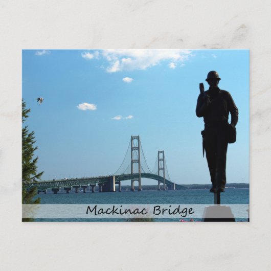 Postkarte/Mackinac-Brücke Postkarte (Vorderseite)