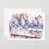 Postkarte: Mad Hatter Tee Party Postkarte (Vorne/Hinten)