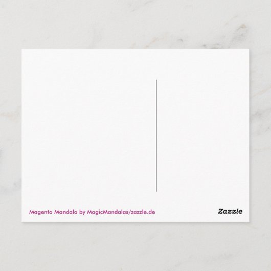 Postkarte MagicMandala Magenta (Rückseite)
