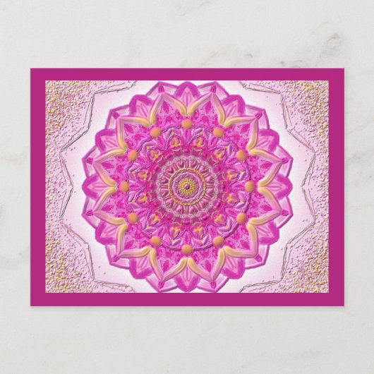 Postkarte MagicMandala Magenta (Vorderseite)