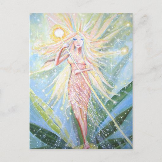 Postkarte "Mairy Art" - "Crystal Lights Fairy" (Vorderseite)