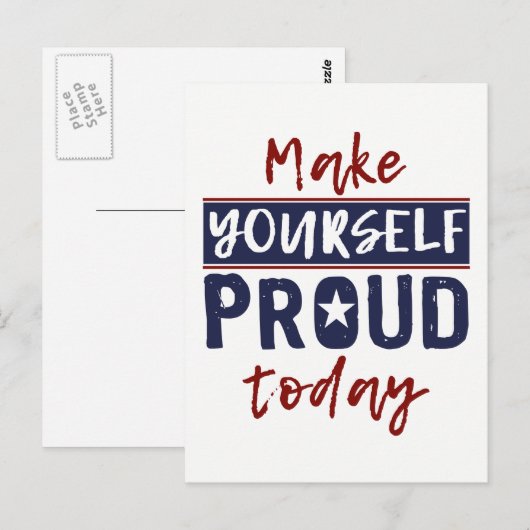 Postkarte "Make Yourself Proud" (Vorne/Hinten)