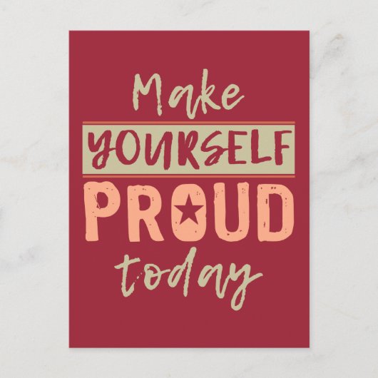 Postkarte "Make Yourself Proud" (Vorderseite)