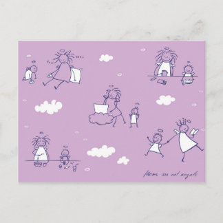 Postkarte "Mamas sind keine Engel"