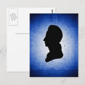 Postkarte "Man Silhouette on Blue" (Vorne/Hinten)
