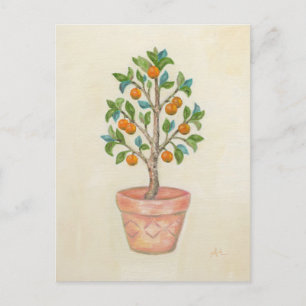 Postkarte Mandarine Tree
