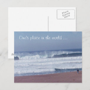 Postkarte - Mann und Wellen