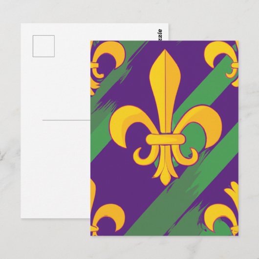 Postkarte Mardi gras (Vorne/Hinten)