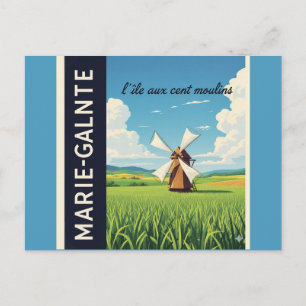 Postkarte Marie-Galante Mühle Guadeloupe