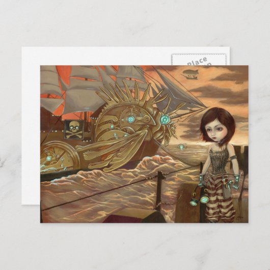 Postkarte "Maritime Sunset" (Vorne/Hinten)