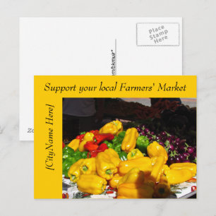 Postkarte - Markt für Bauer unterstützen - Paprika