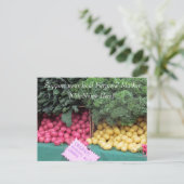 Postkarte - Markt für Bauern - Kartoffeln (Stehend Vorderseite)