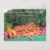 Postkarte - Markt für Support-Bauer - Karotten (Vorderseite)