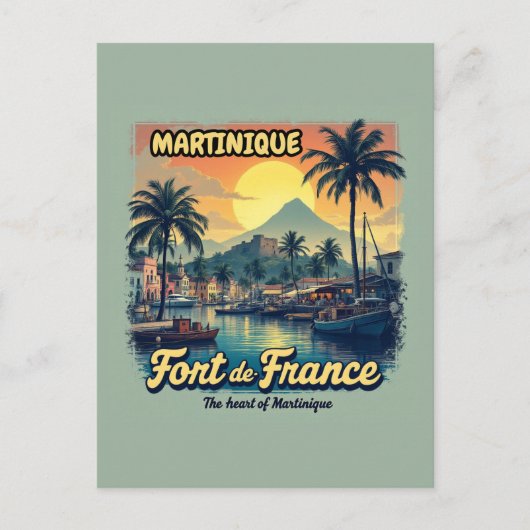 Postkarte Martinique Fort-de-France Vintage (Vorderseite)