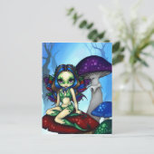 Postkarte "Masked Fairy on the Mushrooms" (Stehend Vorderseite)