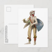 Postkarte - Maskenfigur "Bertchen" B (weiß) (Vorne/Hinten)