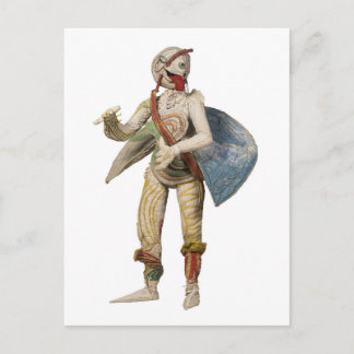 Postkarte - Maskenfigur "Bertchen" B (weiß)