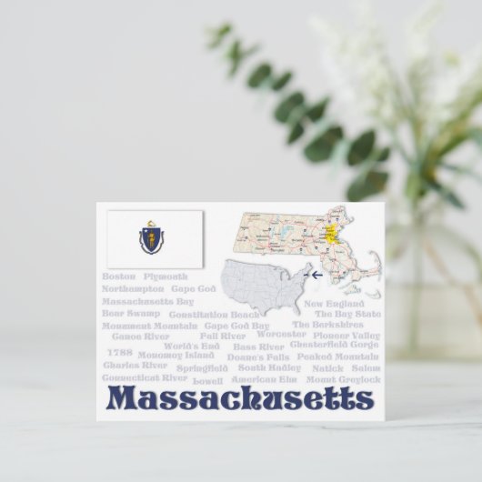 Postkarte "Massachusetts" (Stehend Vorderseite)