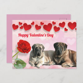 Postkarte Mastiff Valentine‘s Day