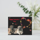 Postkarte Mastiff Valentinstags (Stehend Vorderseite)