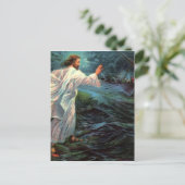 Postkarte: Matthew-14:29 - 30 Postkarte (Stehend Vorderseite)