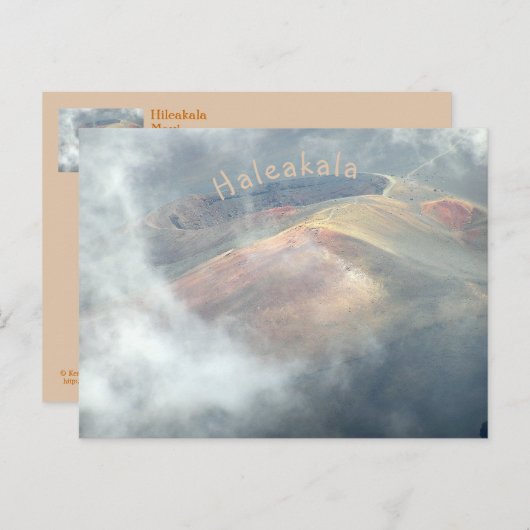 Postkarte, MAUI/HALEAKALA IN DEN KLOUEN Postkarte (Vorne/Hinten)