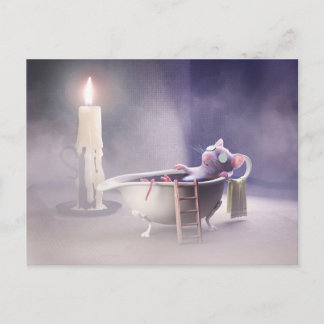 Postkarte: Mäuse Wellness & Wellness-Center Postkarte