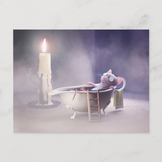 Postkarte: Mäuse Wellness & Wellness-Center Postkarte (Vorderseite)