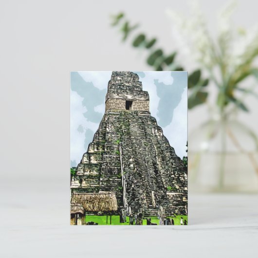Postkarte: Maya-Tempel in Tikal, Guatemala Postkarte (Stehend Vorderseite)