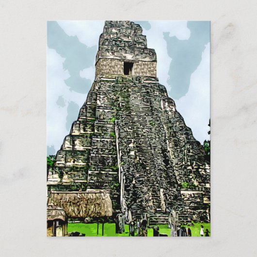 Postkarte: Maya-Tempel in Tikal, Guatemala Postkarte (Vorderseite)